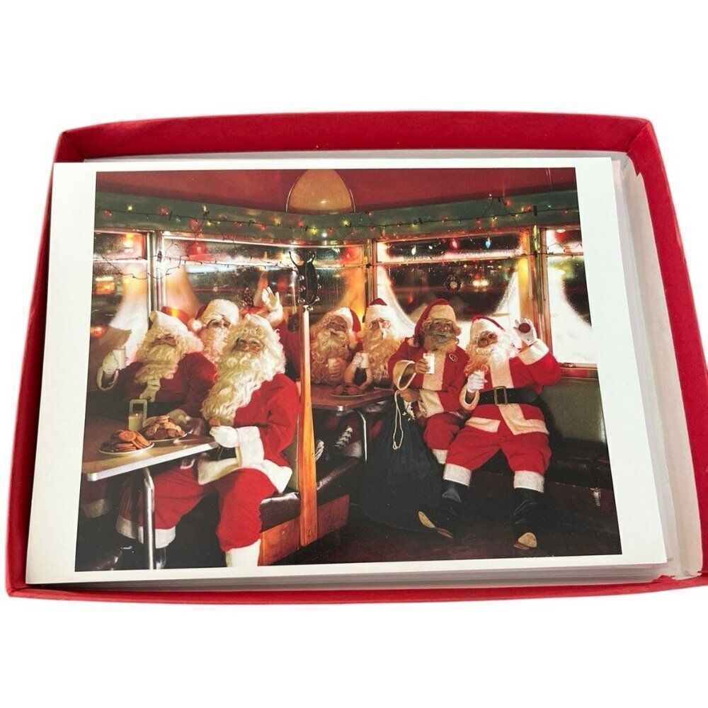 Santa Claus Santas Helpers Christmas Cards & Envelopes 12 Lots of Santas New